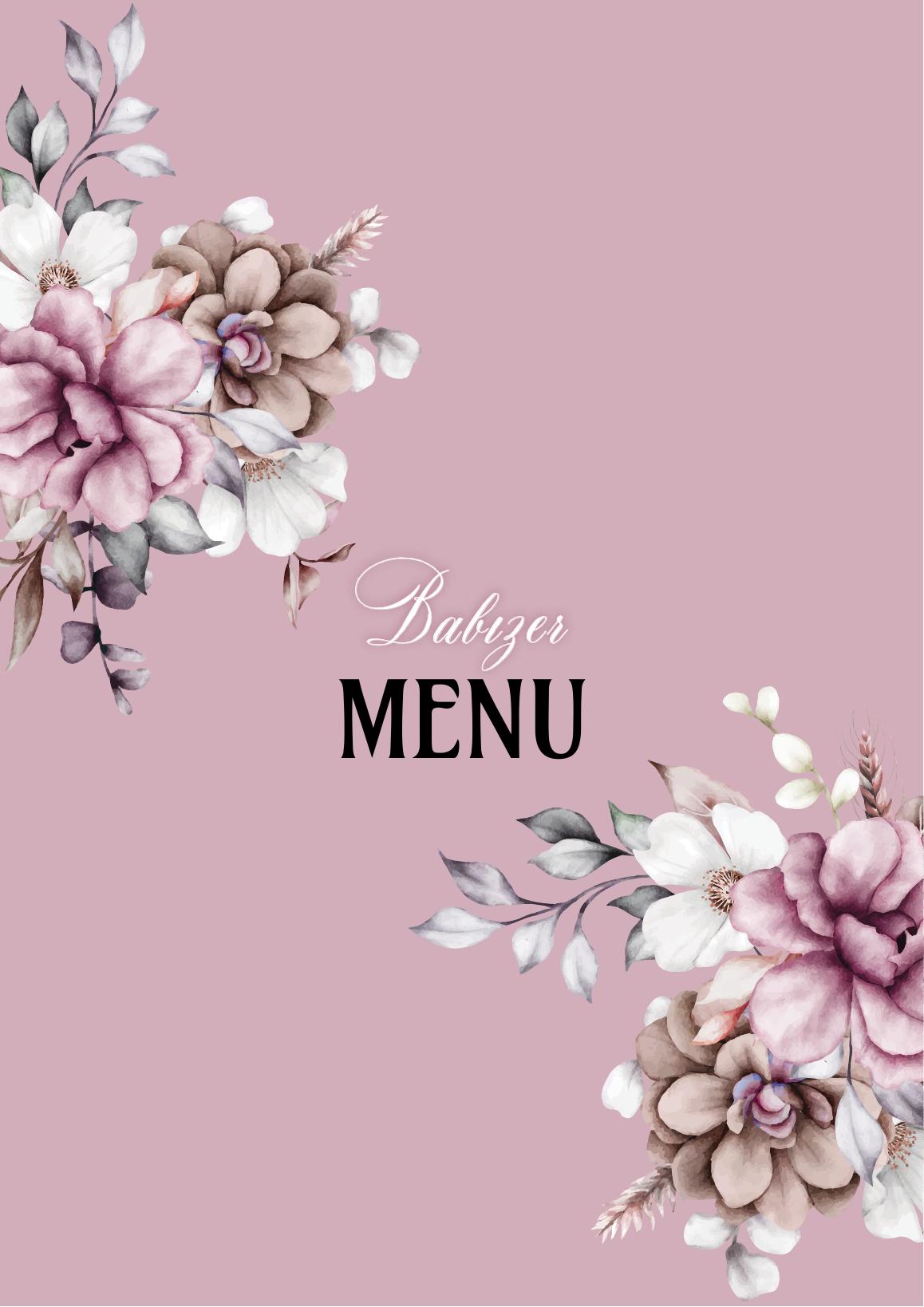 Bab-ı Zer menu page 1
