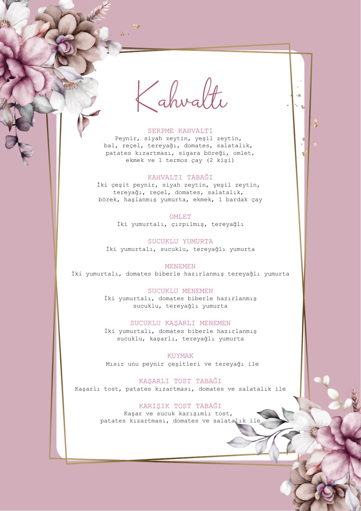 Bab-ı Zer menu page 2