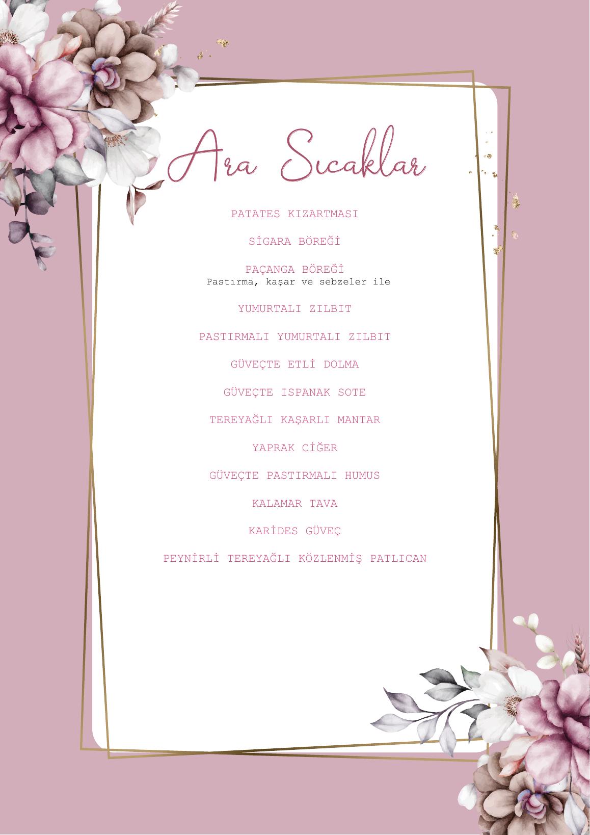 Bab-ı Zer menu page 4